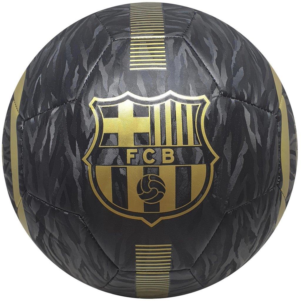 Fotbalový míč vic fc barcelona vel. 5, černo-zlatý