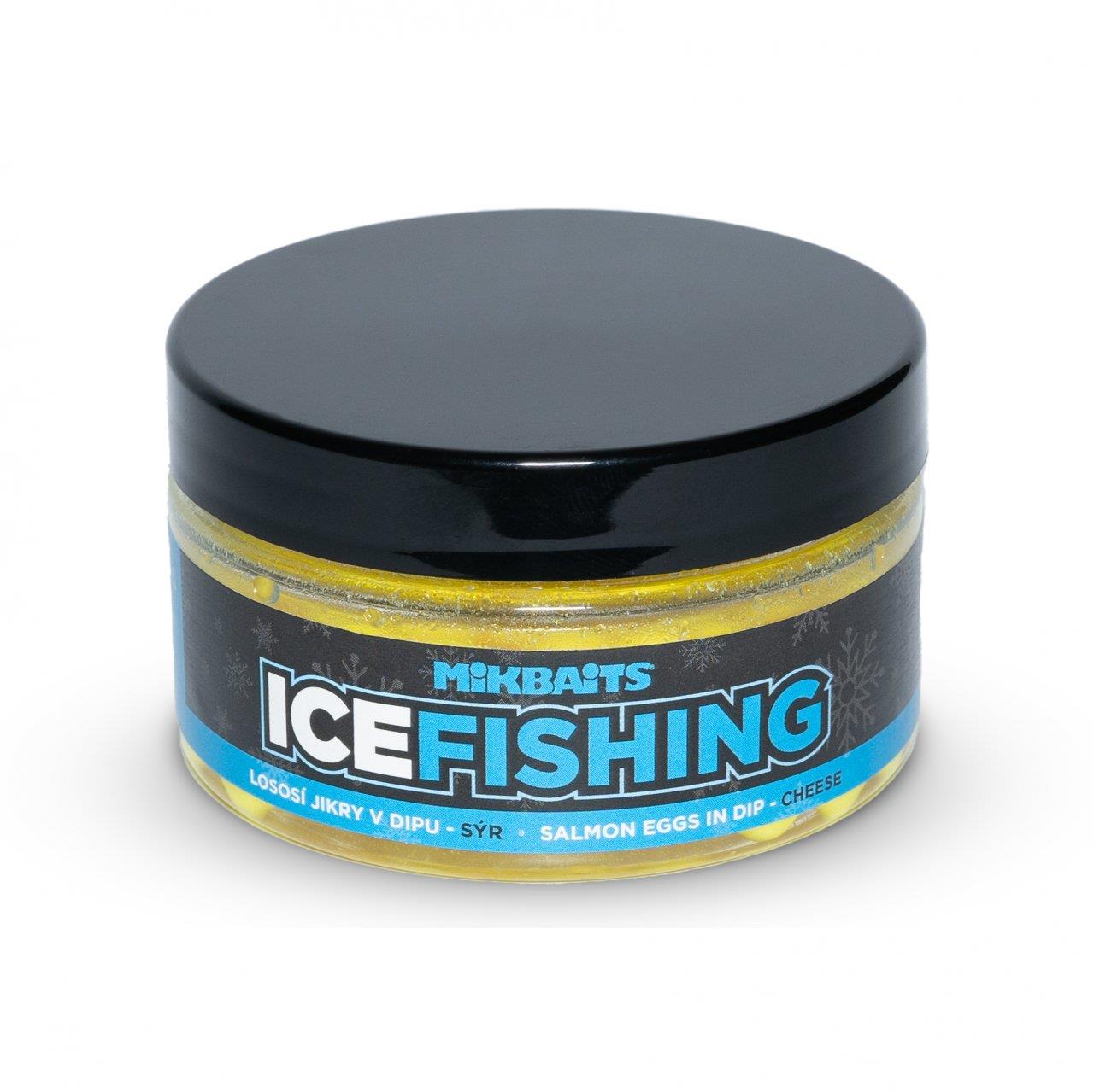 Mikbaits Lososí jikry v dipu Ice Fishing Range Sýr 100 ml