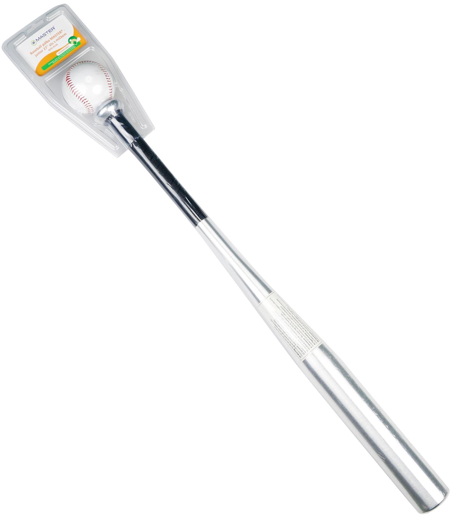 MASTER Baseball pálka - junior 27" alu s míčkem