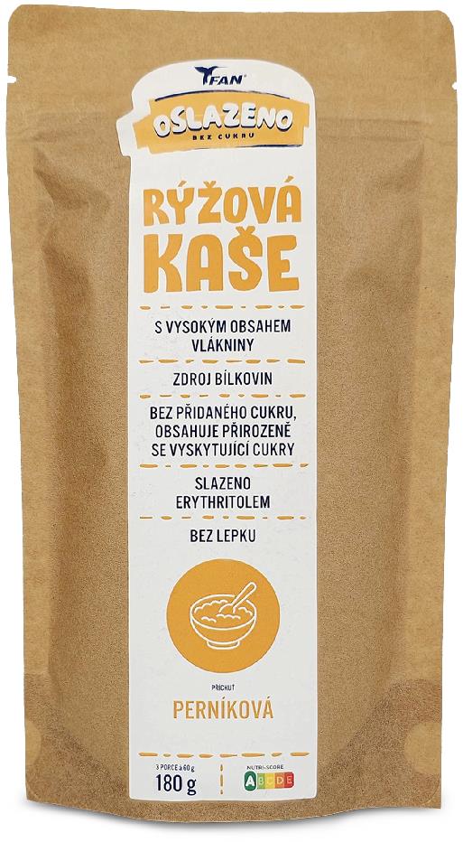 OSLAZENO BEZ CUKRU Bezlepková rýžová kaše perníková 3 × 60 g