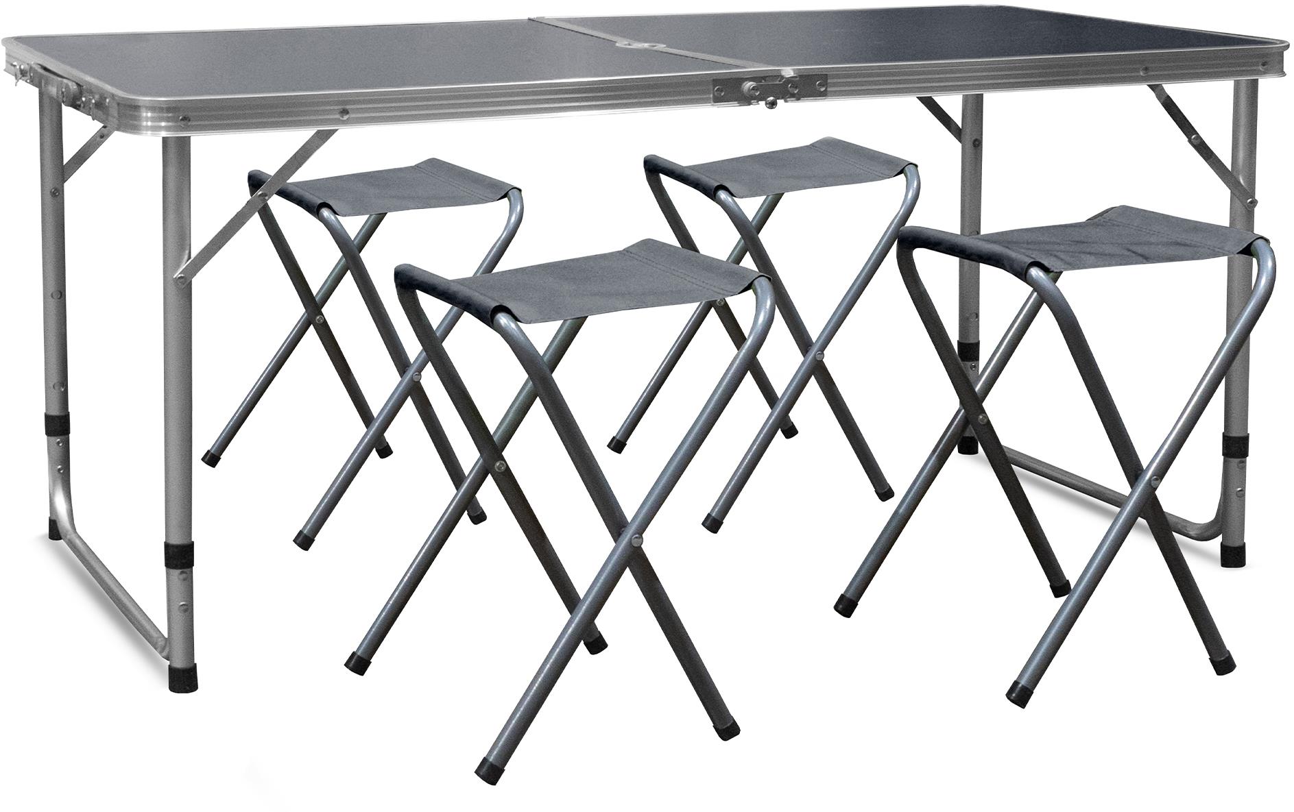 Aga Kempingový skládací set šedý