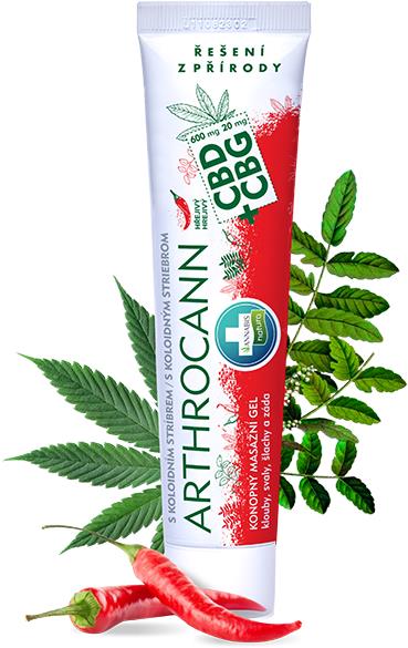 Annabis Arthrocann hřejivý gel na klouby, svaly a šlachy 75 ml, s koloidním stříbrem