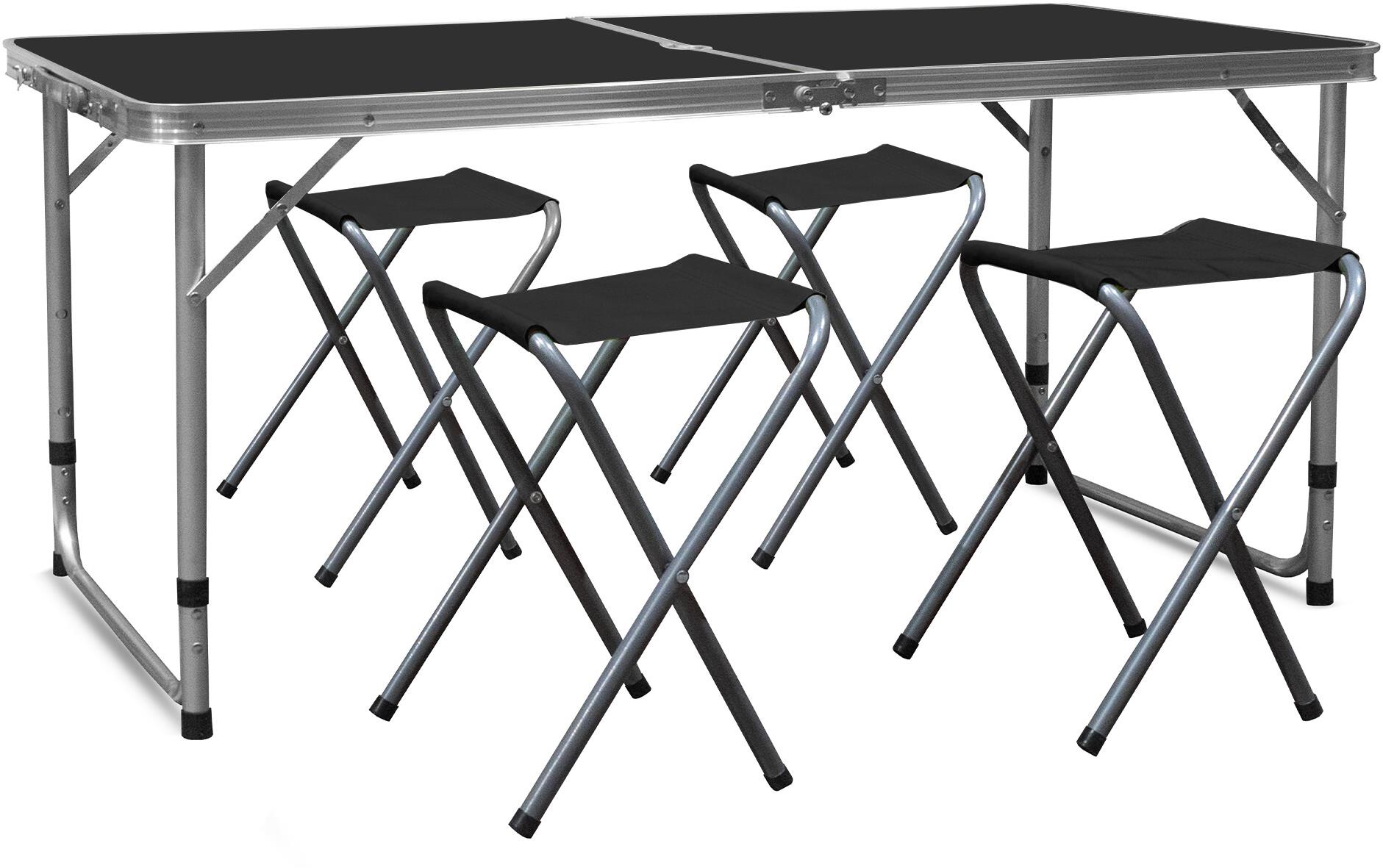 Aga Kempingový skládací set černý