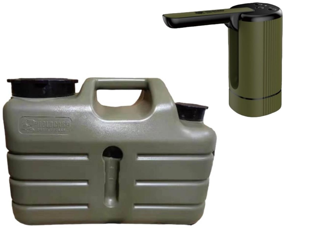 Holdcarp Set kanystr + automatický kohoutek Smart Rechargeable Tap + Cubic Water Carrier 11 l