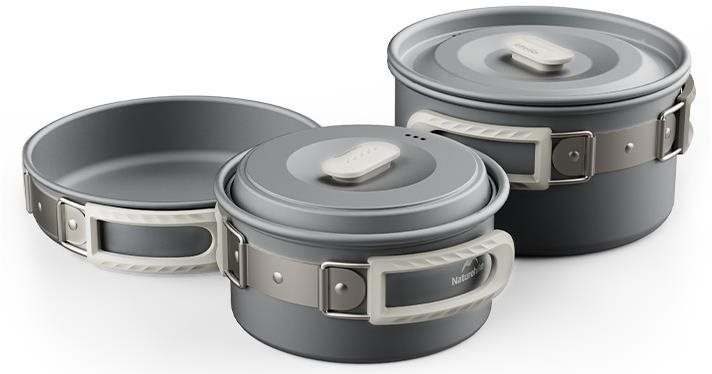 Naturehike Hliníková sada nádobí pro 2–4 osoby, 750 g – var. 1