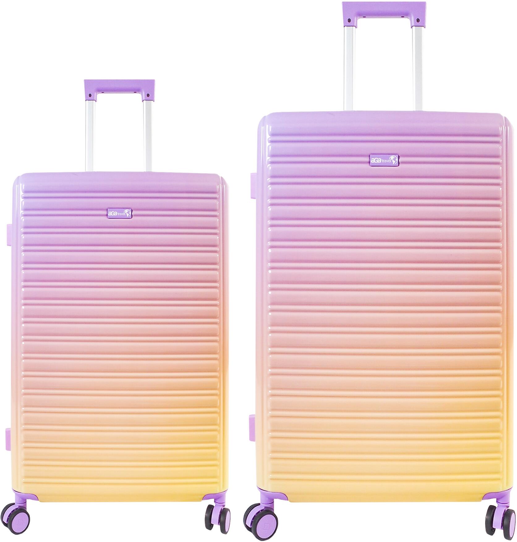 Aga Travel Sada cestovních kufrů MR4673 Žlutá / Fialová