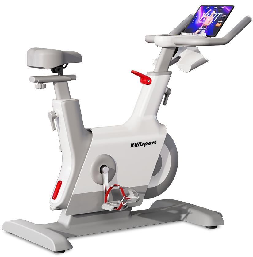 KUBIsport Magnetický cyklotrenažér BC91EK bezdrátový, sebenabíjecí, Bluetooth, bílý