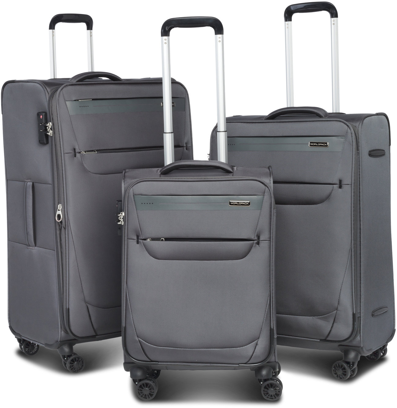 WORLDPACK Sada kufrů Denver Grey, 3 ks
