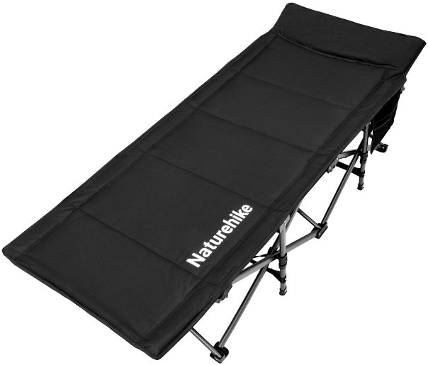 Naturehike Skládací polstrovaná postel WS10 7300 g, černá