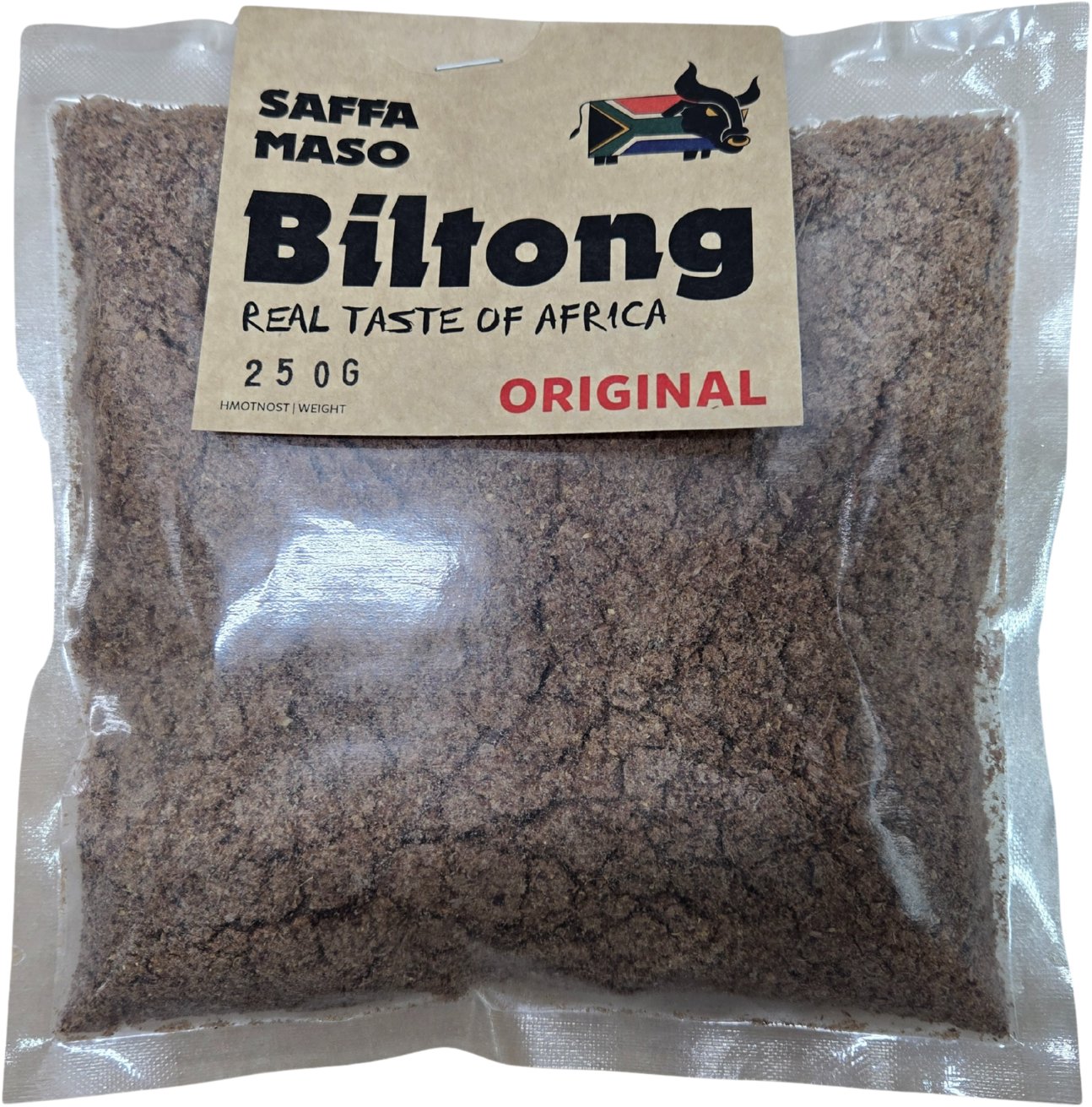 SAFFA MASO Sušené hovězí maso Biltong Original prášek 250 g
