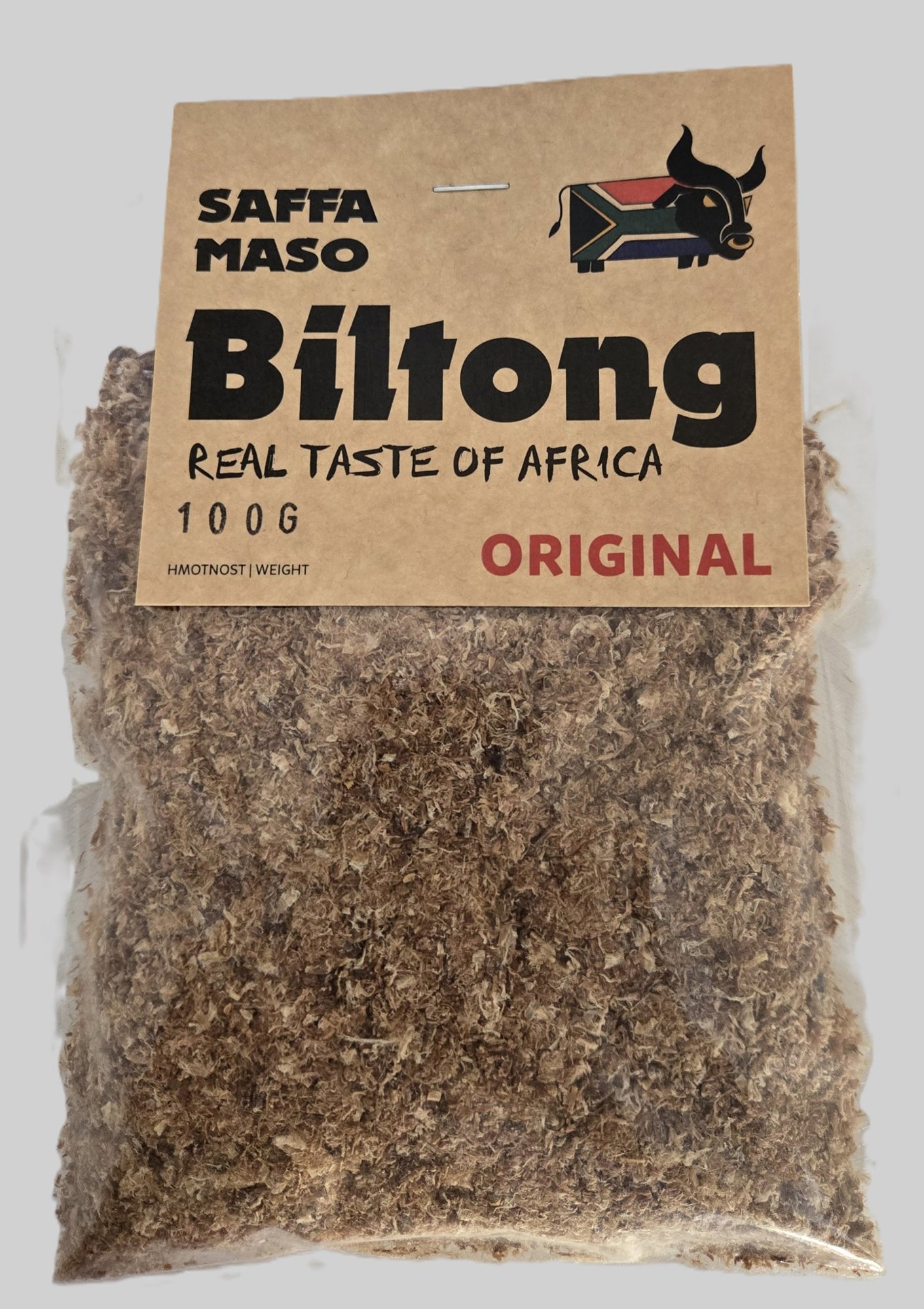 SAFFA MASO Sušené hovězí maso Biltong Original prášek 100 g