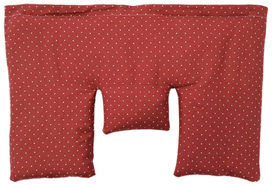 Torf Ziegler Krční polštářek s pšeničným zrnem, 40 × 25 cm, červený