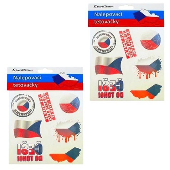 SPORTTEAM® Tetování vlajky ČR hokej, 14 ks