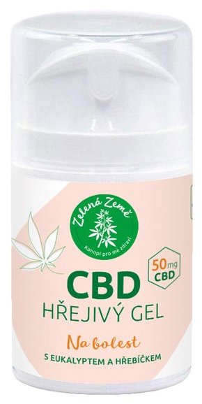 Zelená Země CBD hřejivý gel 50 g