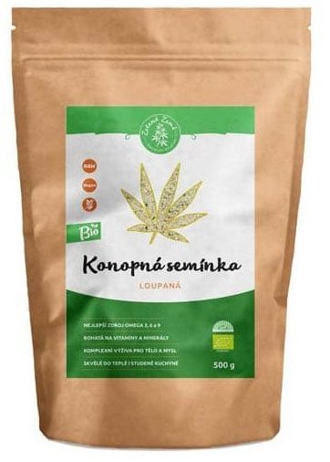 Zelená Země Konopné semínko loupané BIO 500 g