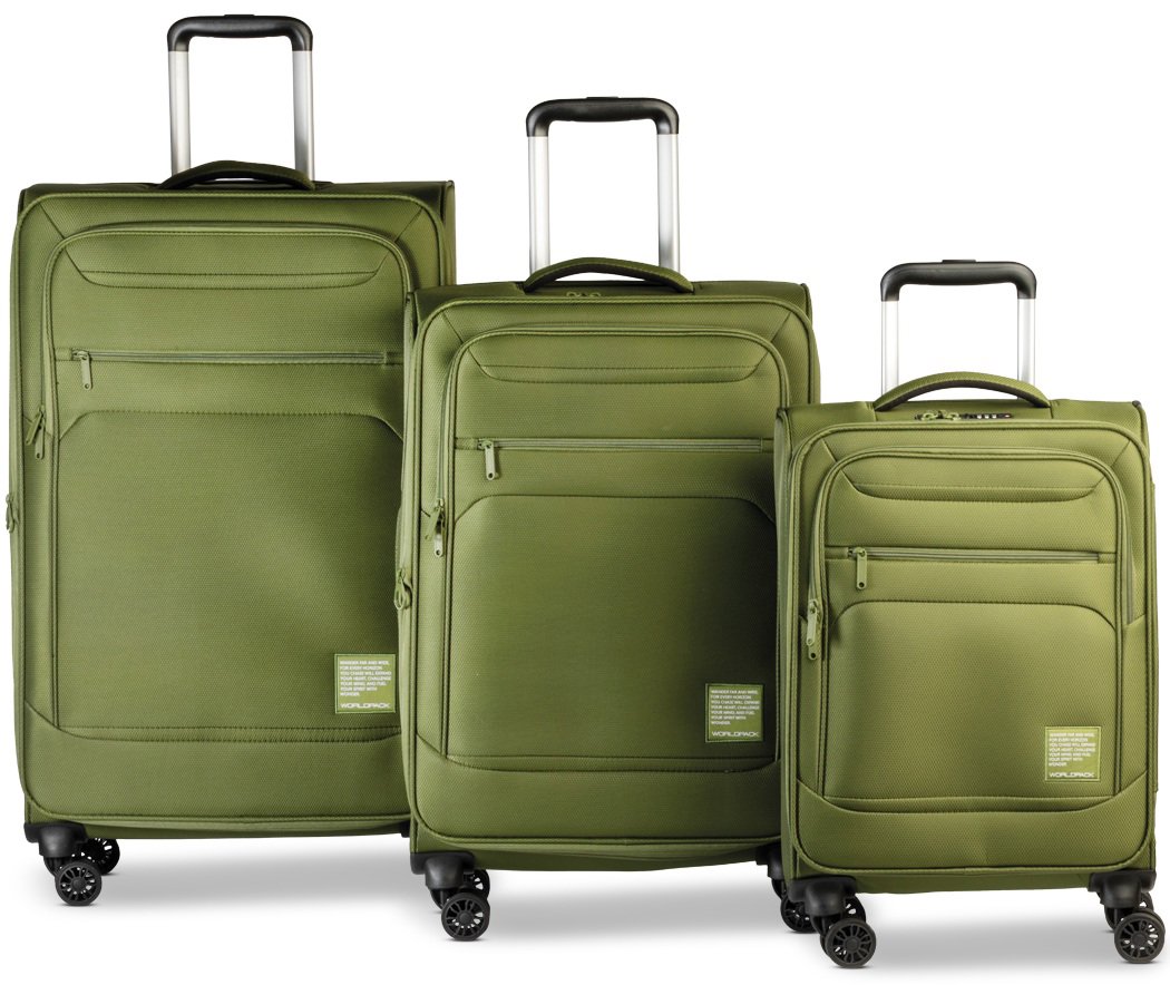 WORLDPACK Sada kufrů Bern Olive Green 3 ks