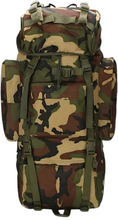 RealG RC-K-1116 Taktický vojenský turistický batoh 65 l, kamufláž