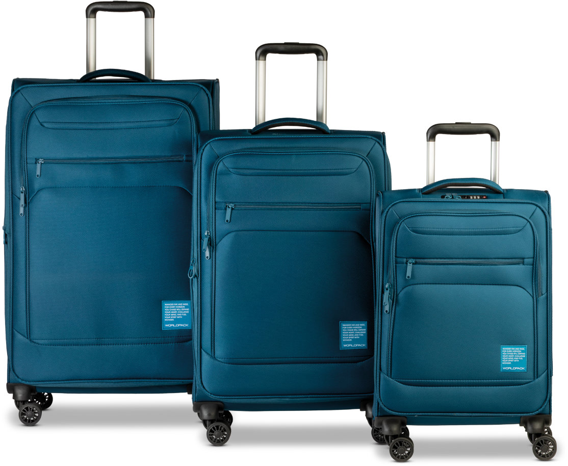 WORLDPACK Sada kufrů Bern Blue Green 3 ks