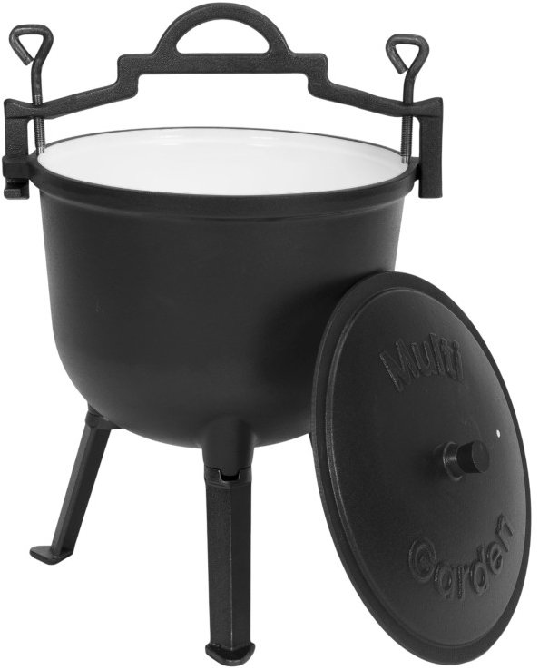 MultiGarden EVK10L Litinový kotlík smaltovaný 10 l se stojanem