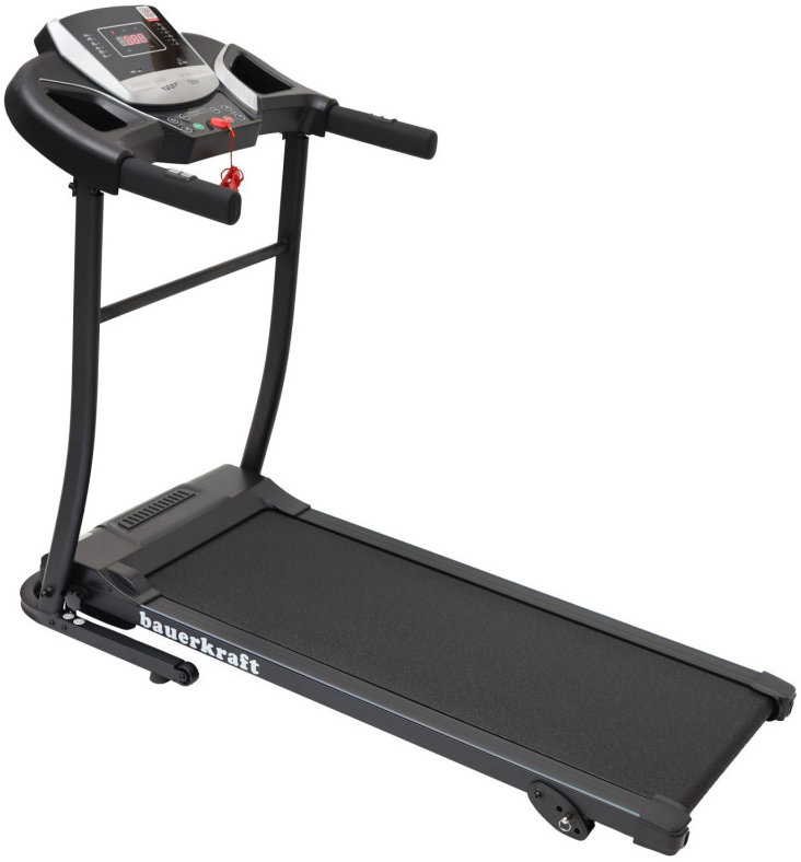 Bauerkraft H-527 Elektrický běžecký pás, regulace sklonu, 100 kg, 10 km/h, šedý