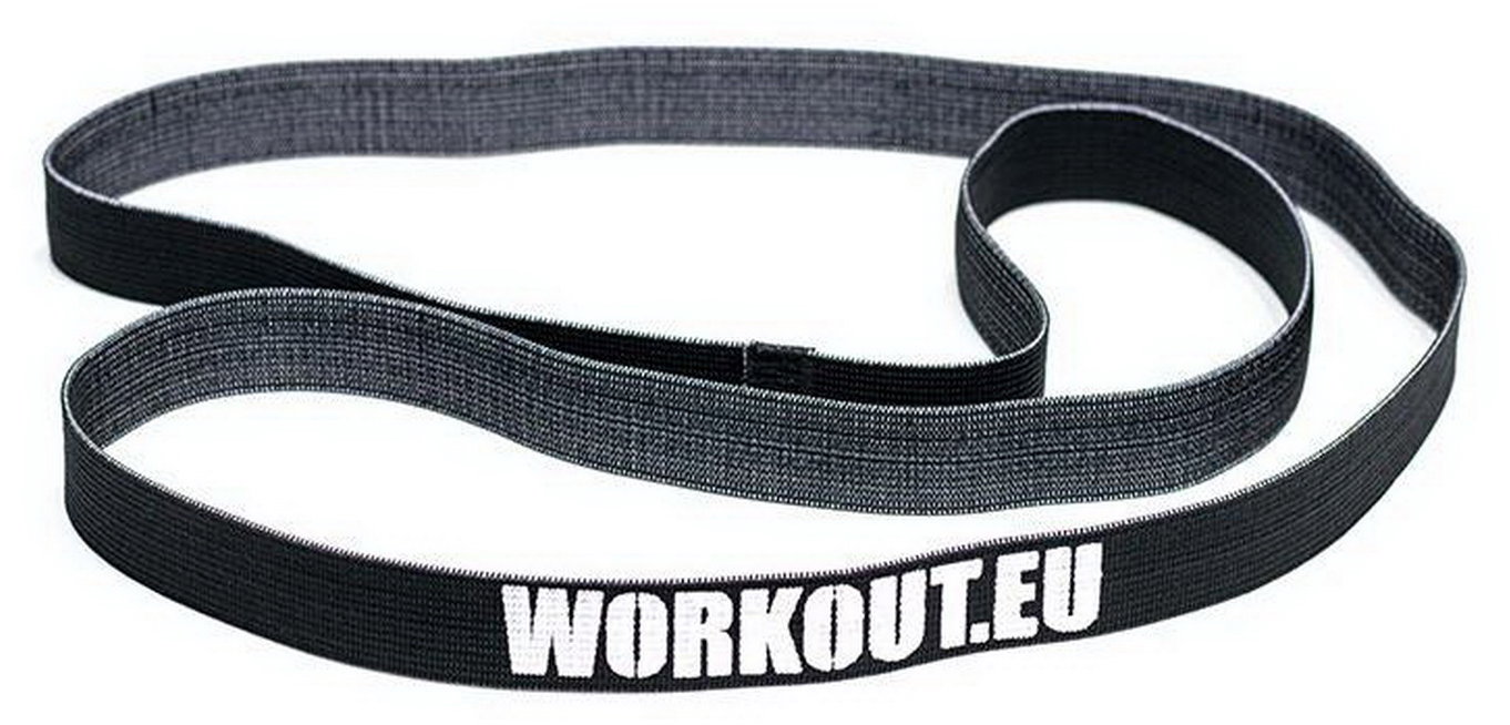 WORKOUT Dlouhá textilních odporová guma 60 kg - černá