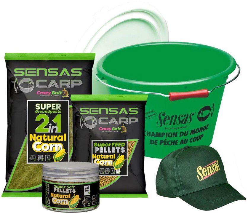 Sensas Akční kbelík Carp Paste Pellets Corn