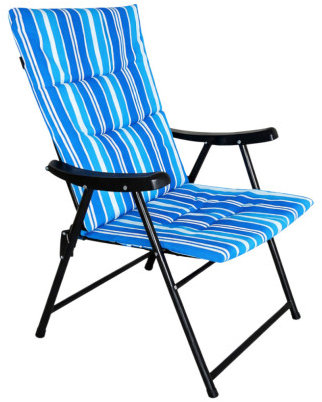 Verk 14644 Turistické skládací křeslo s polstrováním, modré