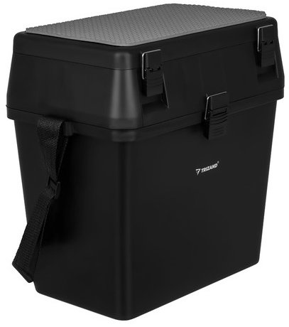 Trizand 27412 Rybářská bedna se sedátkem do 140 kg, 38 × 34 × 21 cm, černá