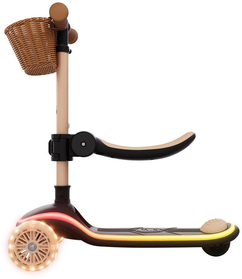 KINDERKRAFT Koloběžka a odrážedlo 2v1 Raket Up Beige