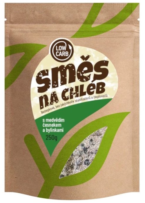 iPlody Směs na chléb s medvědím česnekem a bylinkami Low carb 250 g