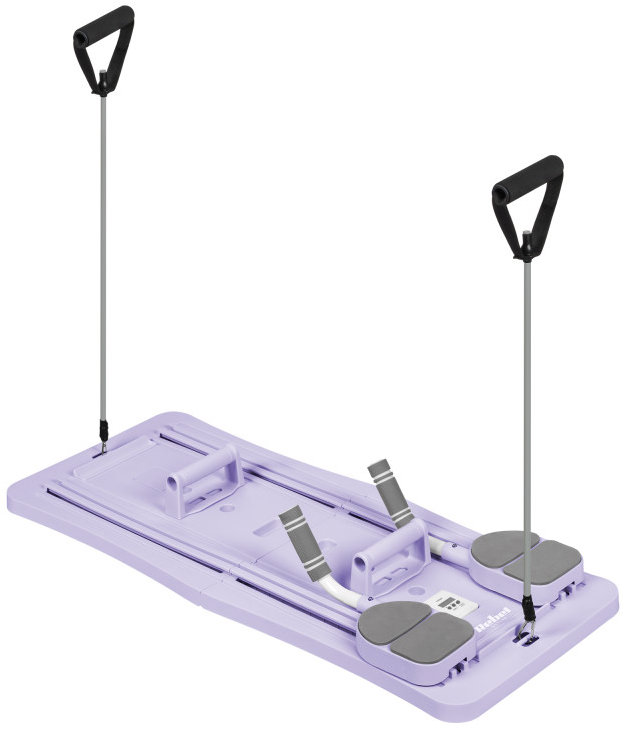 Rebel RBA-3069 Multifunkční pilates cvičící deska s expandéry 9v1, fialová