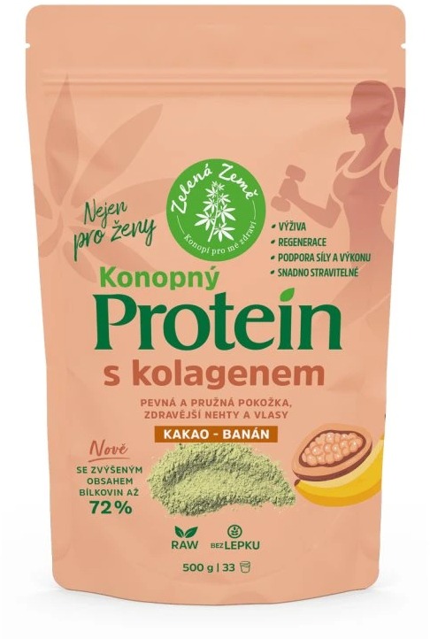 Zelená Země, Konopný protein EXTRA s kolagenem 500 g