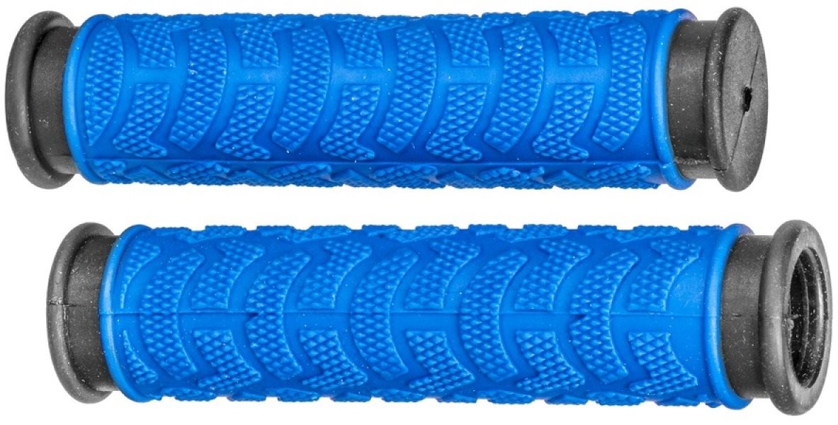 OXFORD gripy MTB, (modré/černé, dvoukomponentní, délka 127 mm, 1 pár)