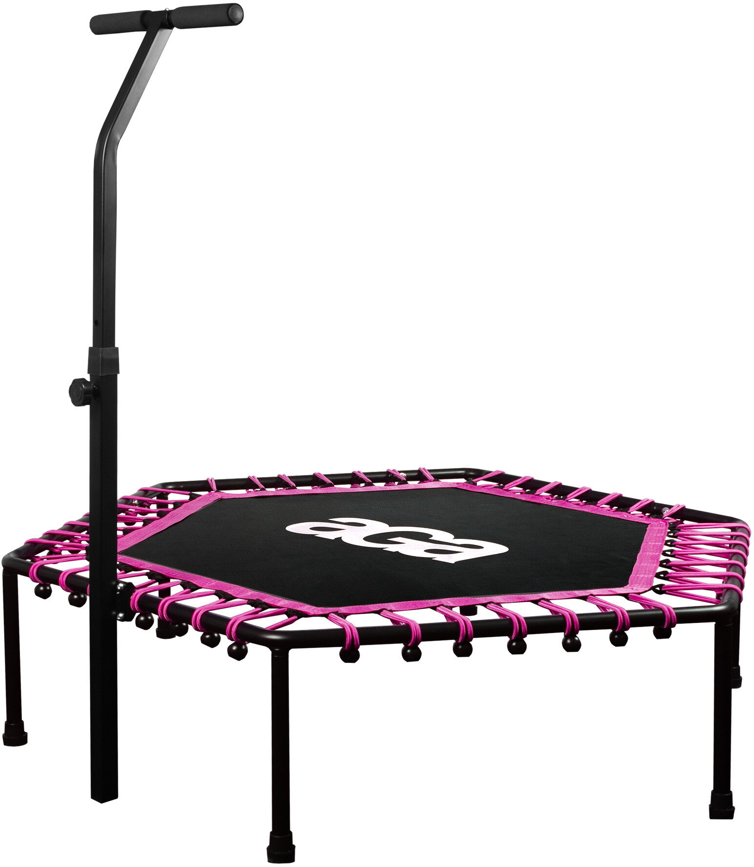 Aga FITNESS Trampolína 130 cm růžová + madlo