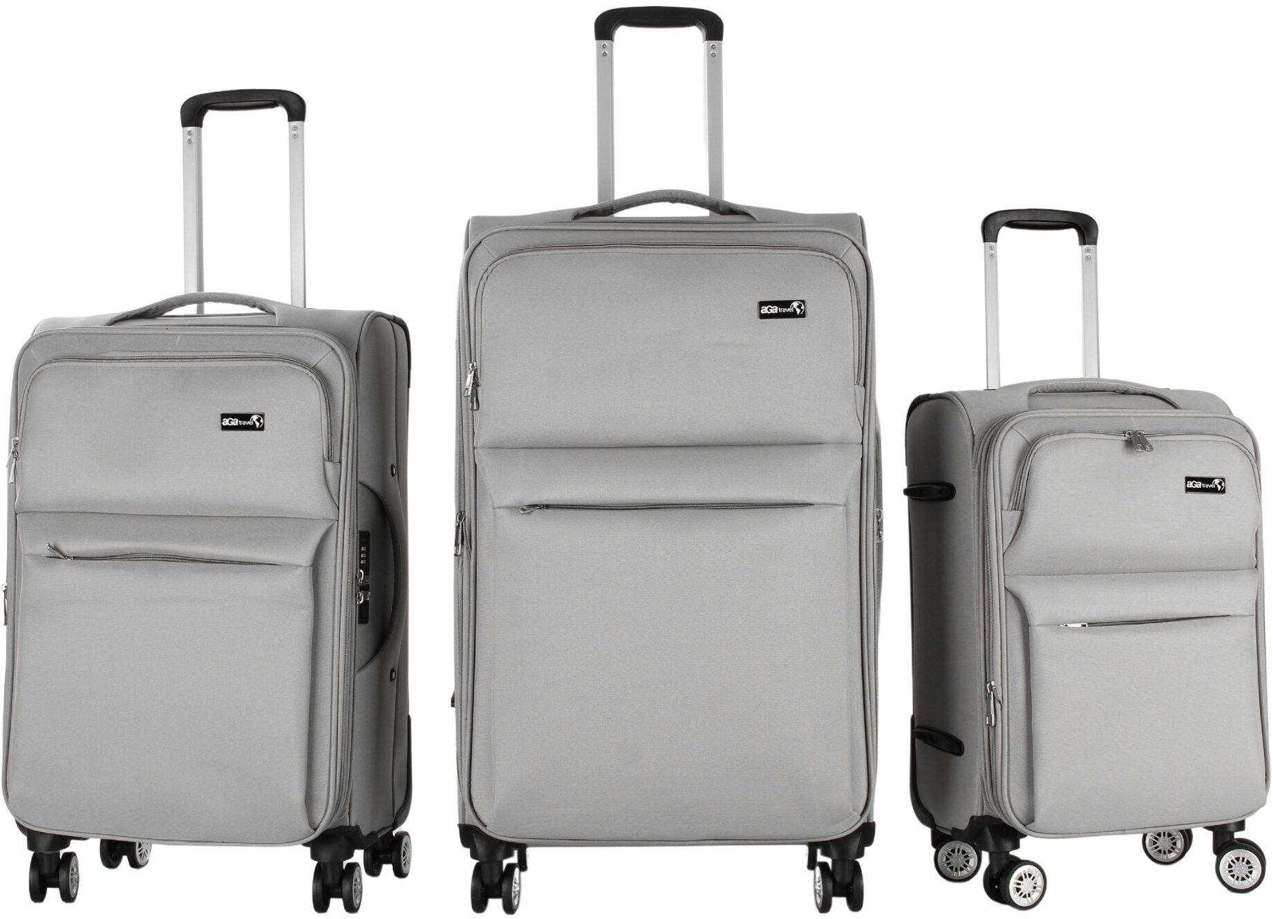 Aga Travel Sada cestovních kufrů MR4676 Světle šedá