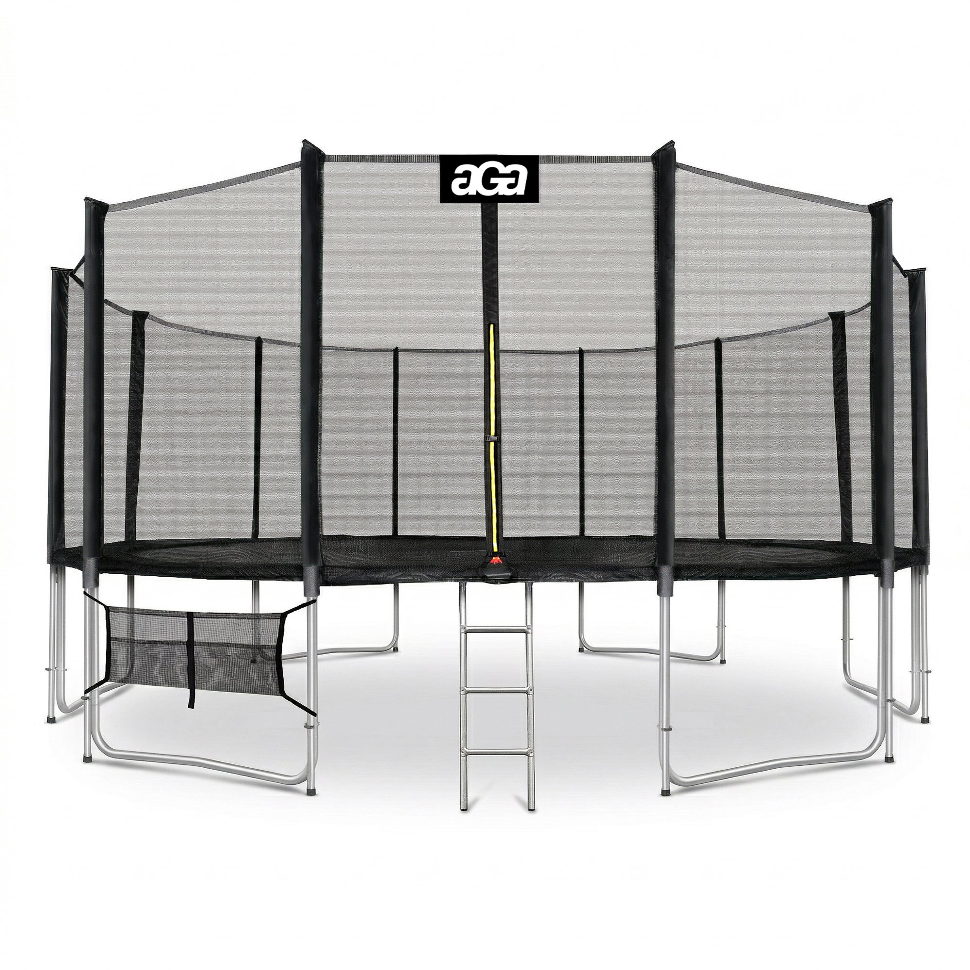 Aga SPORT PRO Trampolína 518 cm černá + ochranná síť + žebřík + kapsa na obuv