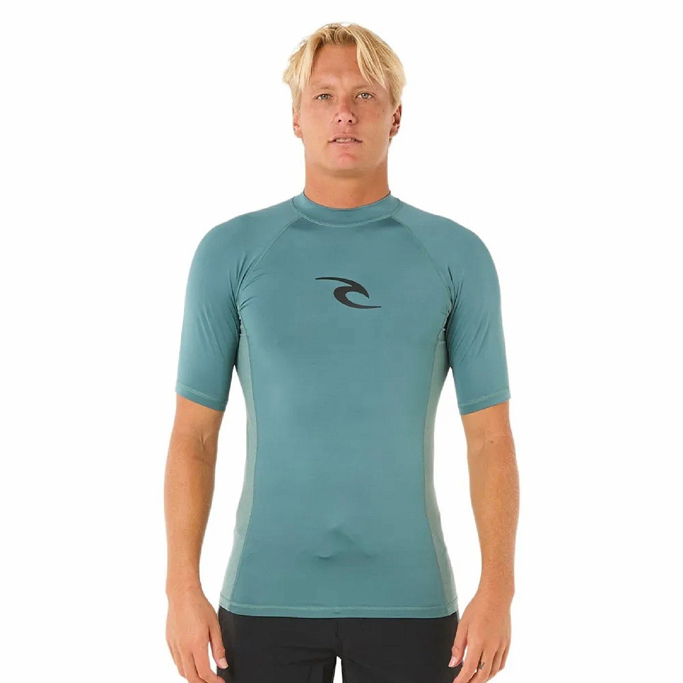 RIP CURL Pánské lycrové triko Waves, krátký rukáv, S bluestone
