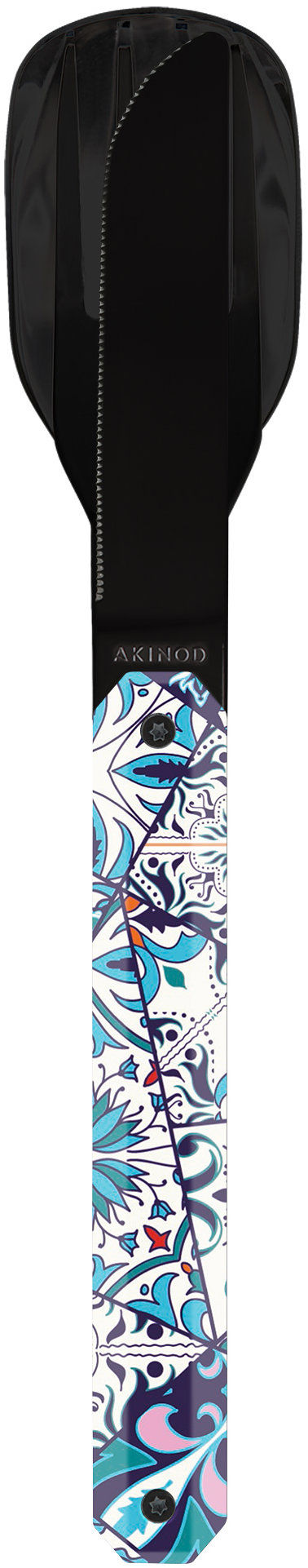 Akinod magnetický příborový set 12h34 black mirror finish, azulejos