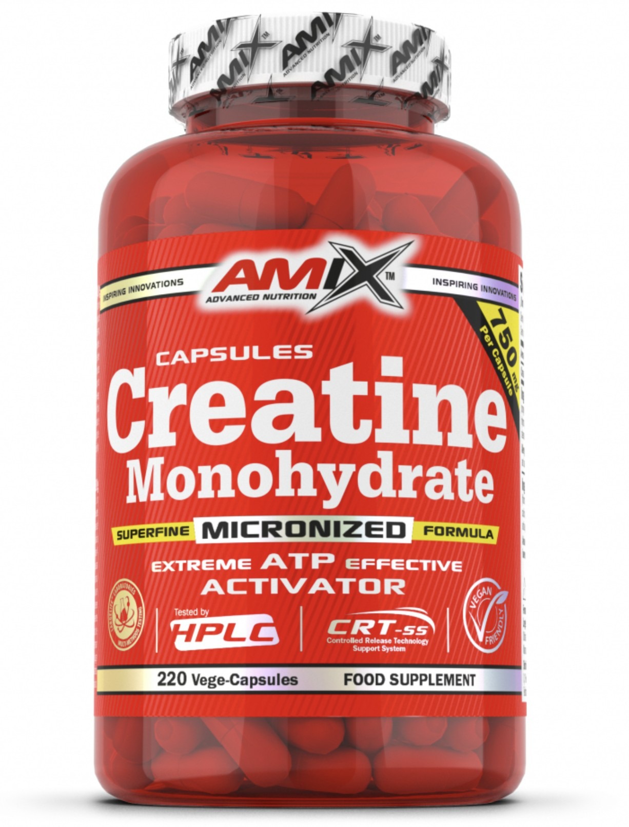 Amix Nutrition Creatine monohydrate, kapsle, 220 kapslí