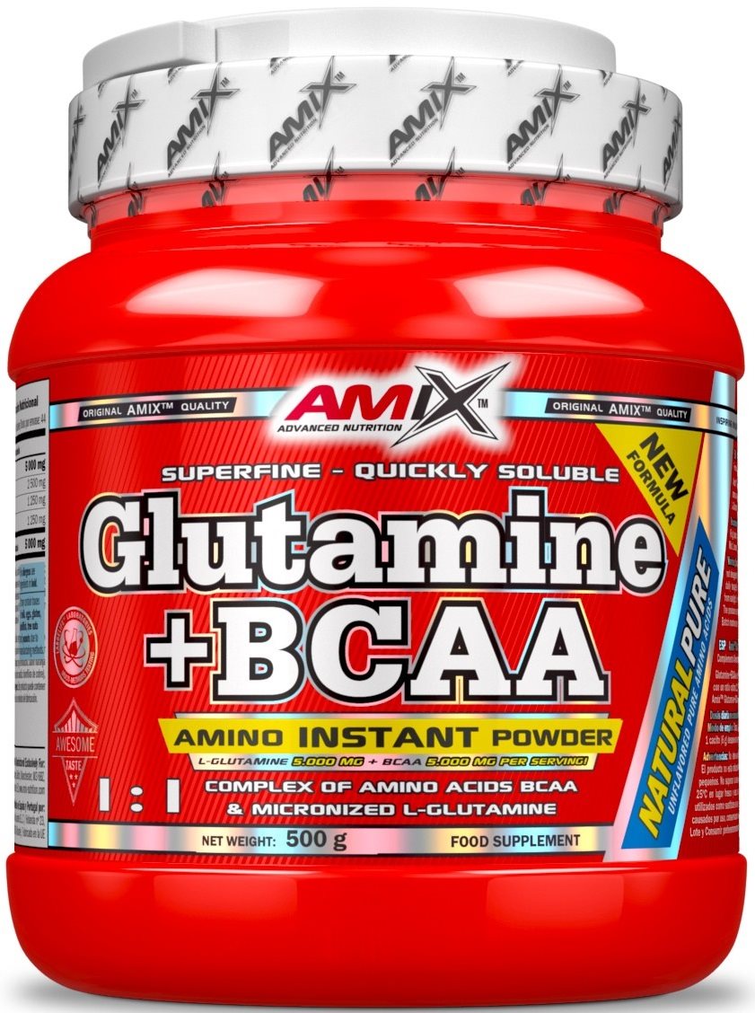 Amix Nutrition L-Glutamin + BCAA 500g, Natural