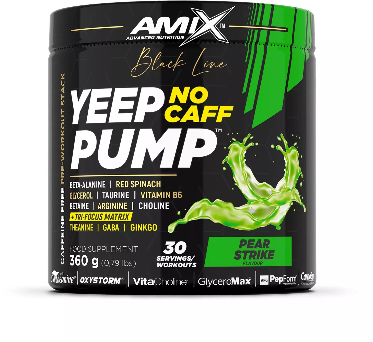 Amix Nutrition Black Line Yeep Pump No Caff 360 g, Jungle Monster