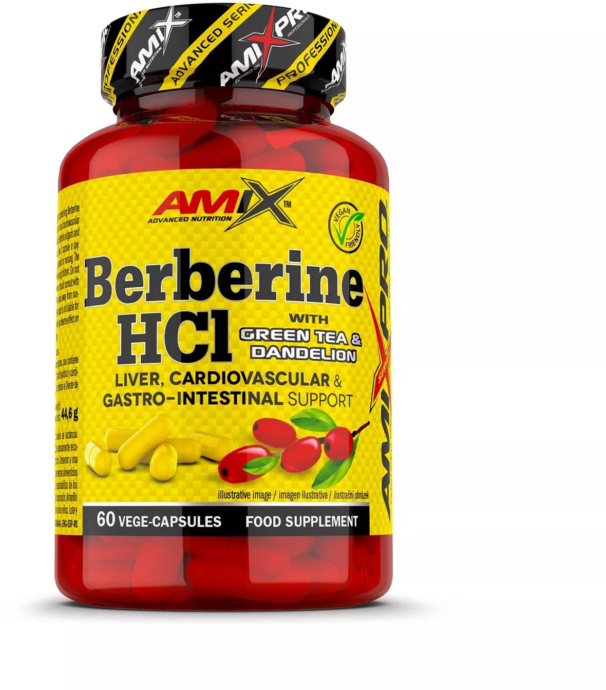 Amix Nutrition Berberine HCl with GreenTea & Dandelion, 60 kapslí