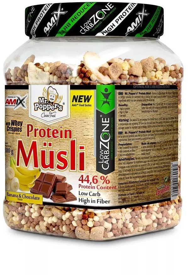 Amix Nutrition Mr.Popper´s - LowCarb Protein Müsli 500 g chocolate-banana