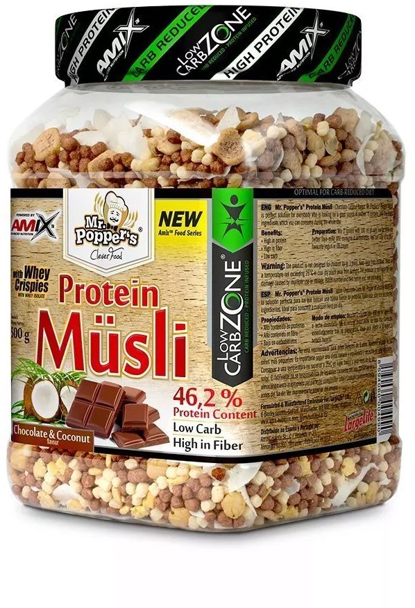 Amix Nutrition Mr.Popper´s - LowCarb Protein Müsli 500 g chocolate-coconut