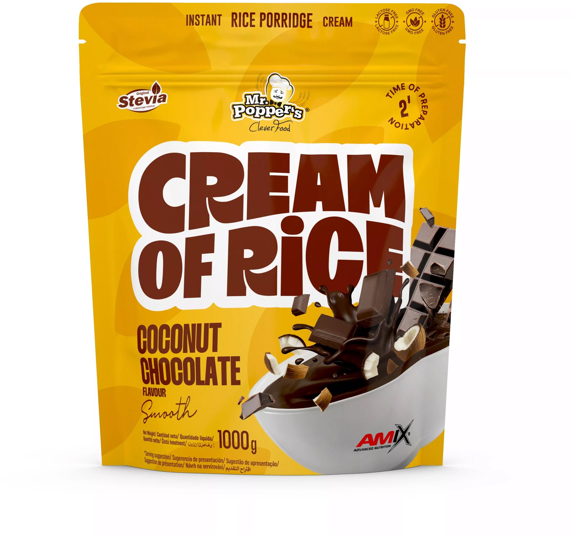Amix Nutrition Mr.Popper´s - Cream of Rice 1000 g doypack double chocolate