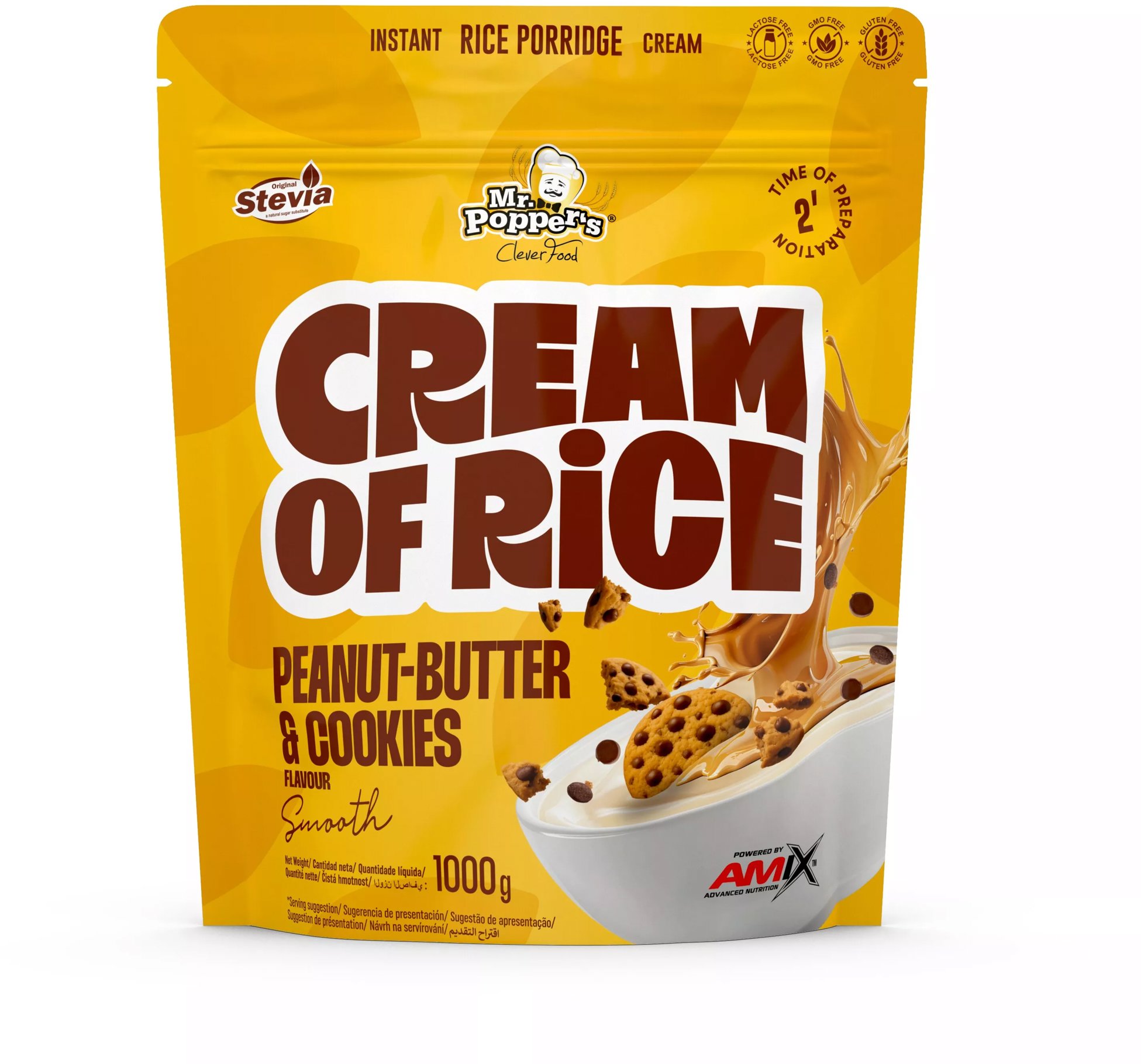 Amix Nutrition Mr.Popper´s - Cream of Rice 1000 g doypack peanut-butter cookies