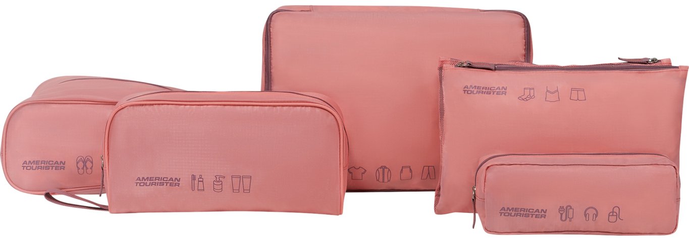 American Tourister sada organizérů, packing cubes 5 ks, růžová (Pink/Mauve)