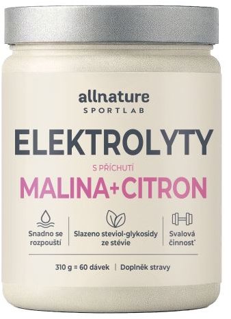 Allnature Sportlab Elektrolyty malina + citron 310 g