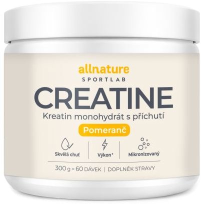 Allnature Sportlab Creatine monohydrát pomeranč 300 g