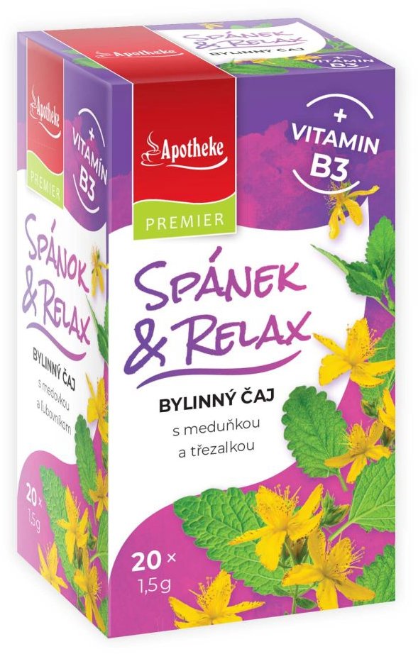 Apotheke Spánek a relax + vitamin B3 20 × 1,5 g